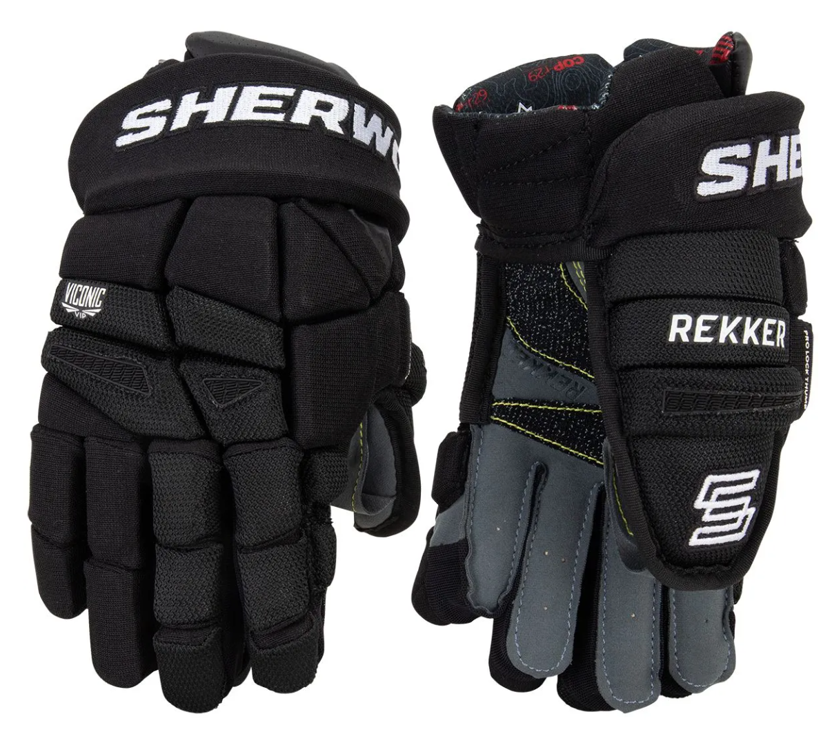 Sherwood Rekker Legend Pro Hockey Gloves Junior Black/White