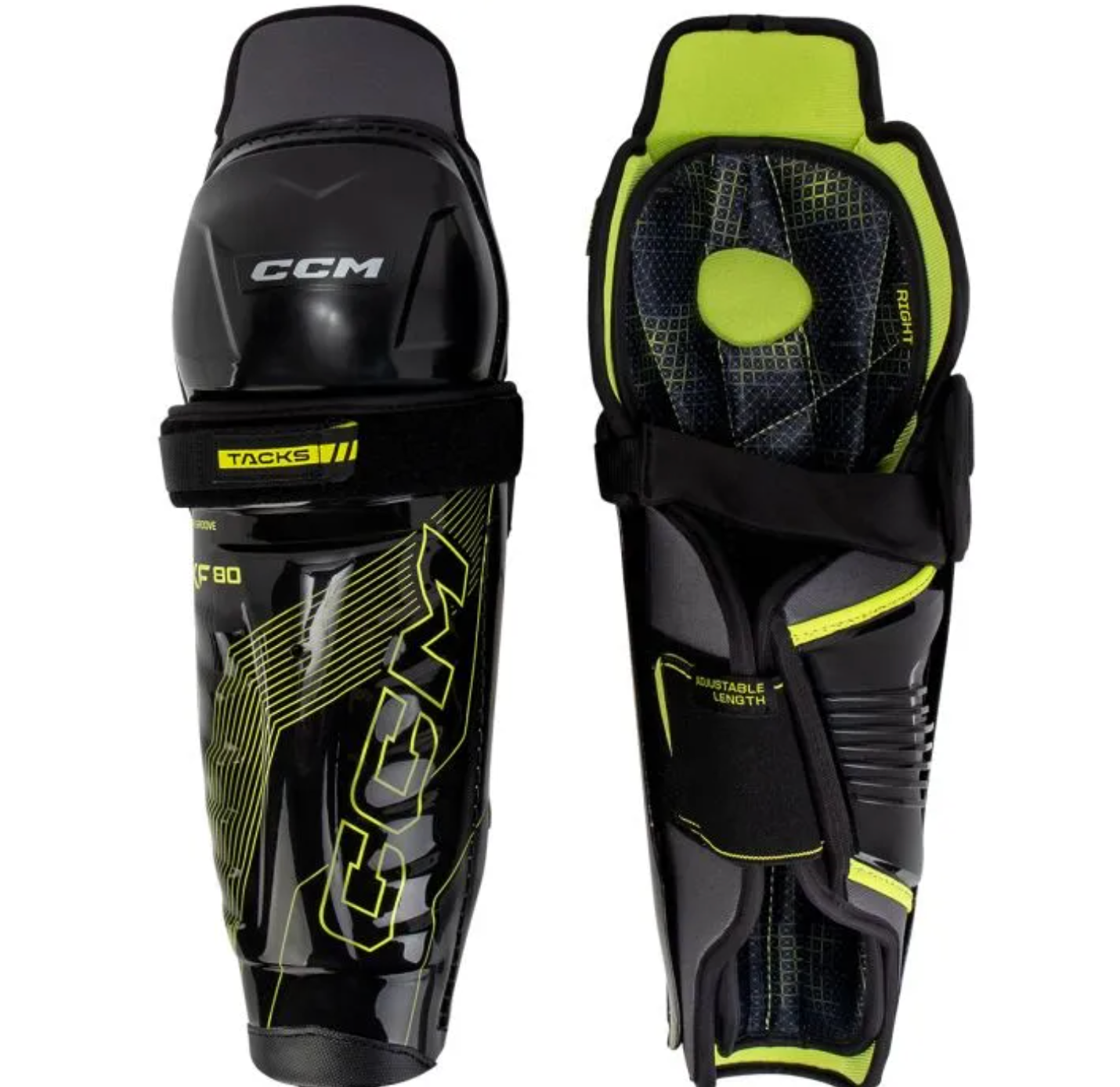 CCM Tacks XF80 Shin Guards Senior Black
