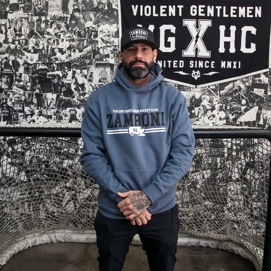 Two Line Pass Relaxed Pullover Hood - Storm Blue