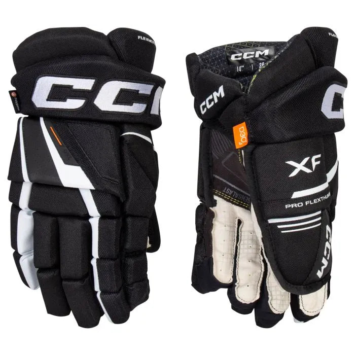 CCM Tacks XF Hockey Gloves Senior Black/White