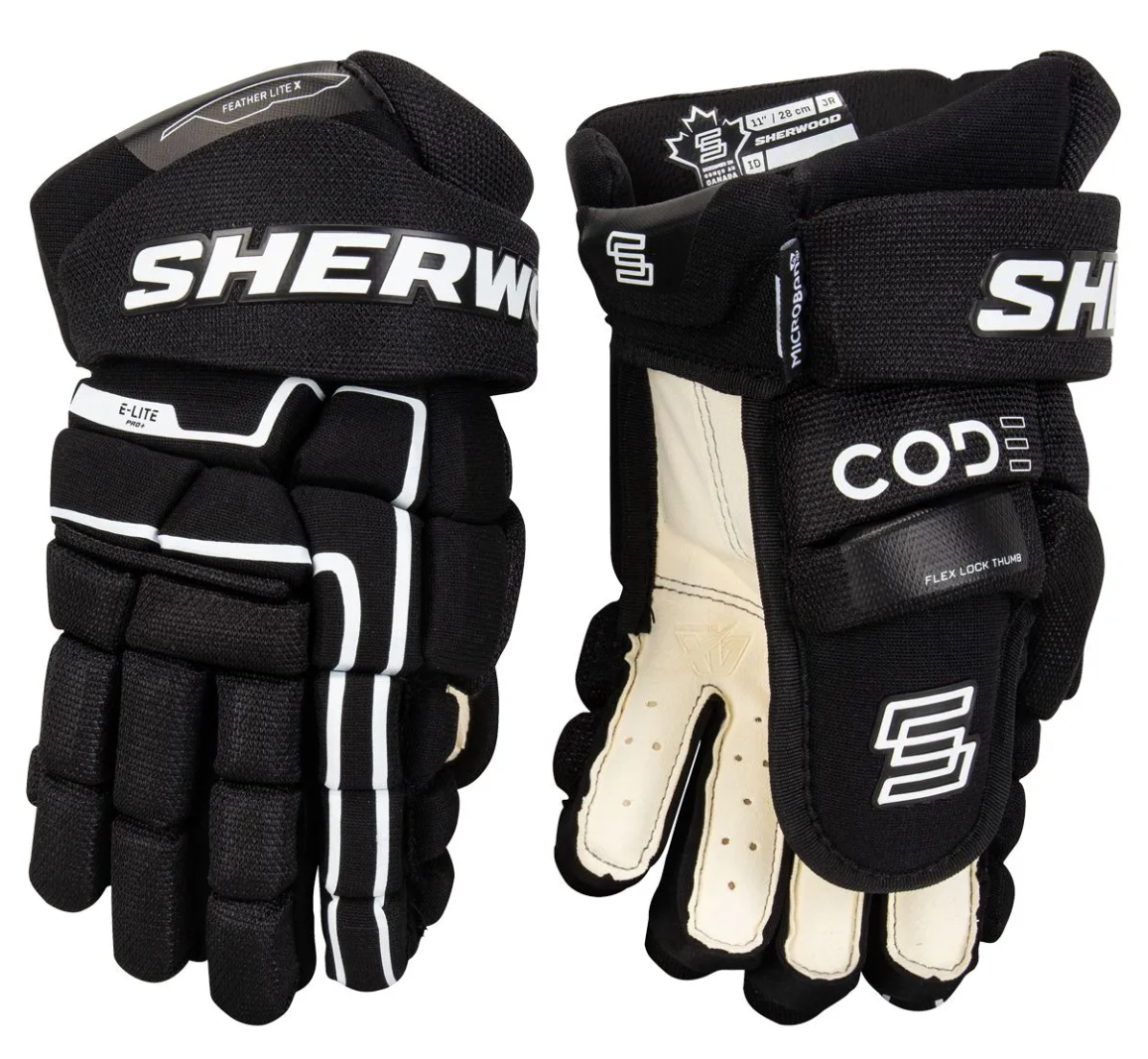 Sherwood Code Encrypt 1 Hockey Gloves Senior Black/White