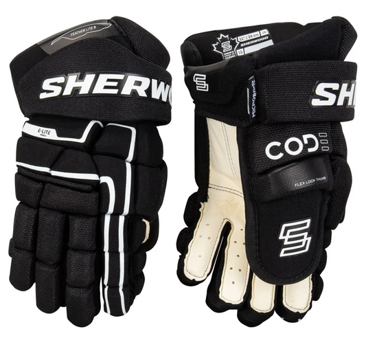 Sherwood Code Encrypt 1 Hockey Gloves Senior Black/White