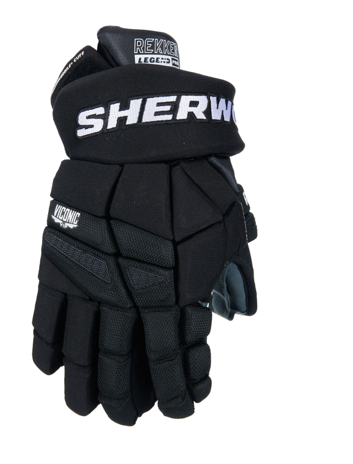 Sherwood Rekker Legend Pro Hockey Gloves Senior Black/White
