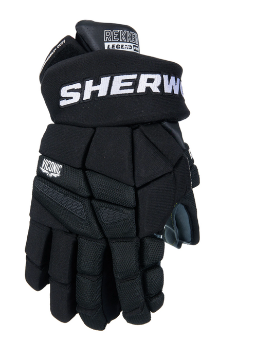 Sherwood Rekker Legend Pro Hockey Gloves Senior Black/White
