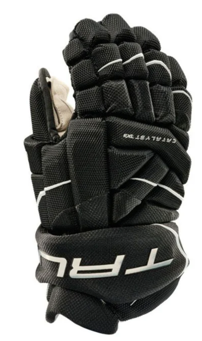 True Catalyst 7X3 Hockey Gloves Senior Black/White