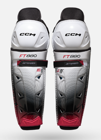 CCM JetSpeed FT680 Shin Guards Senior Black