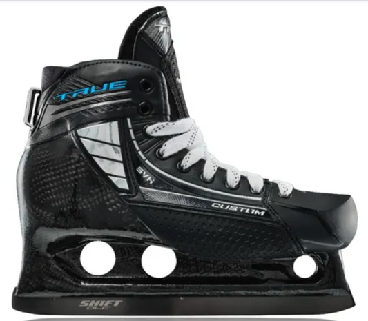True SVH Pro One-Piece Goalie Hockey Skates Senior Black/White