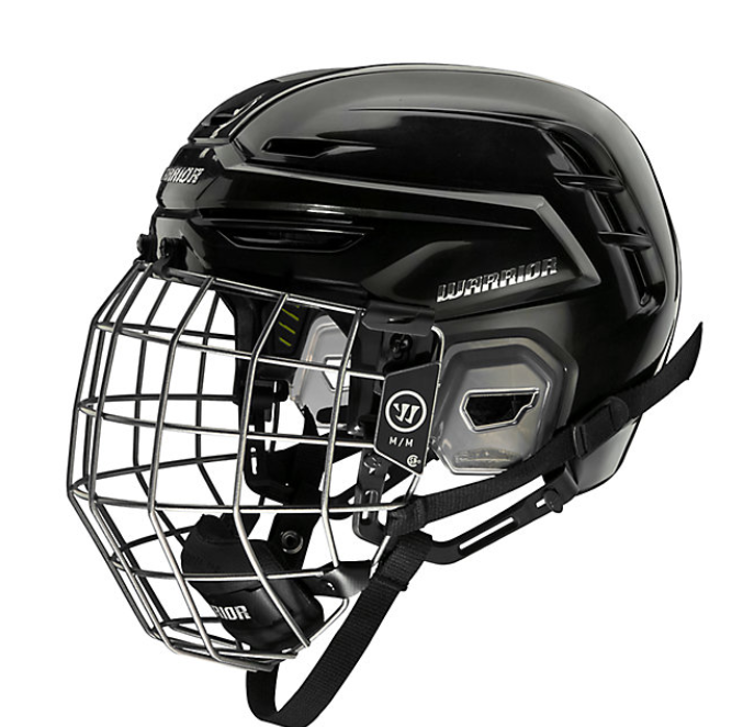 Warrior Alpha Pro Helmet Combo Senior Black