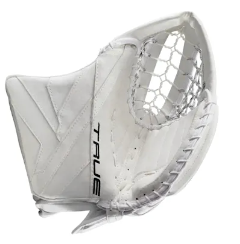 True Catalyst 7X6 Goalie Catch Glove Intermediate Black/White