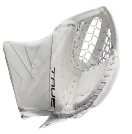 True Catalyst 7X6 Goalie Catch Glove Intermediate Black/White
