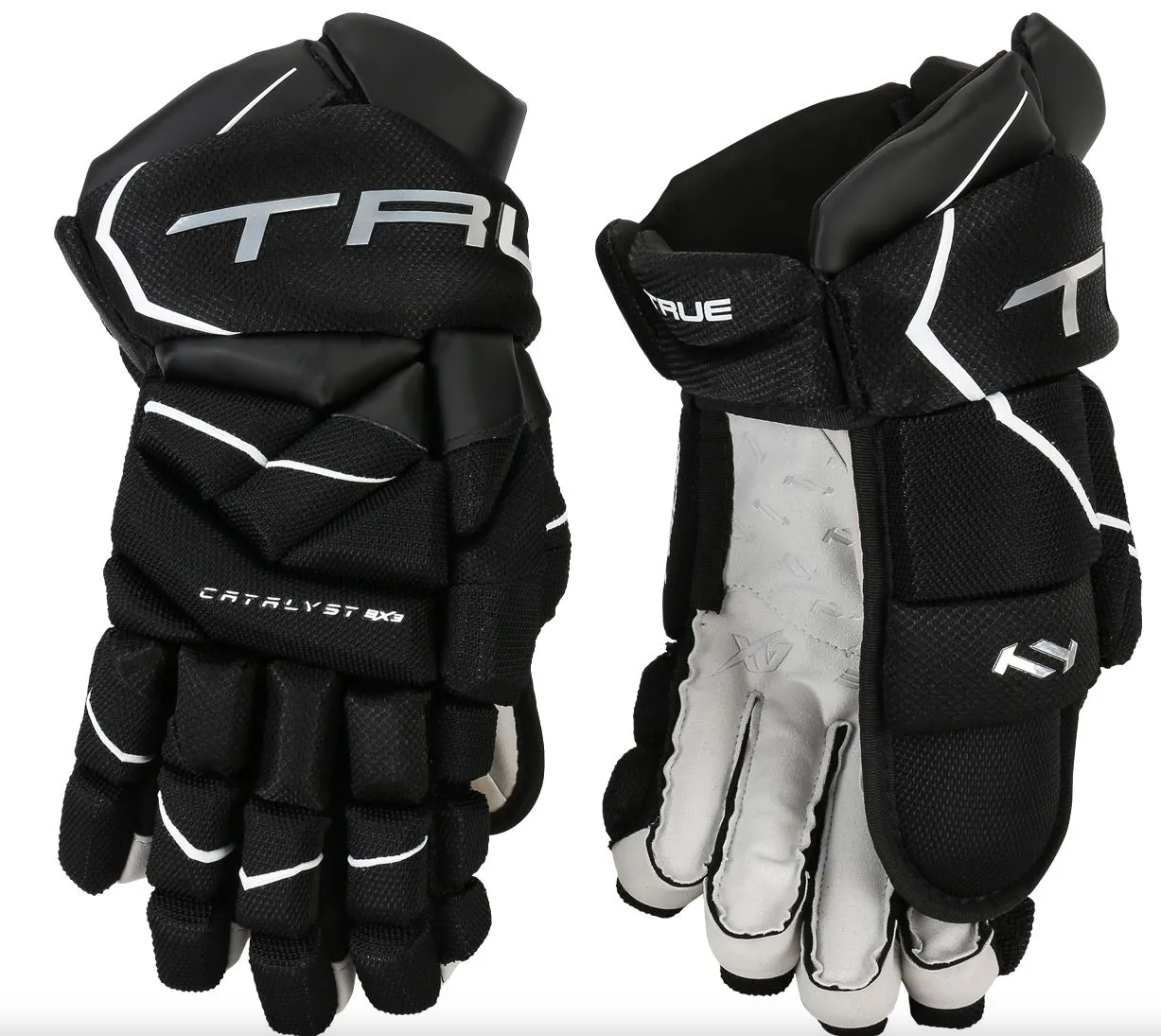 True Catalyst 9X3 Hockey Gloves Senior Black/White