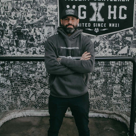 Two Line Pass Relaxed Pullover Hood - Pigment Black