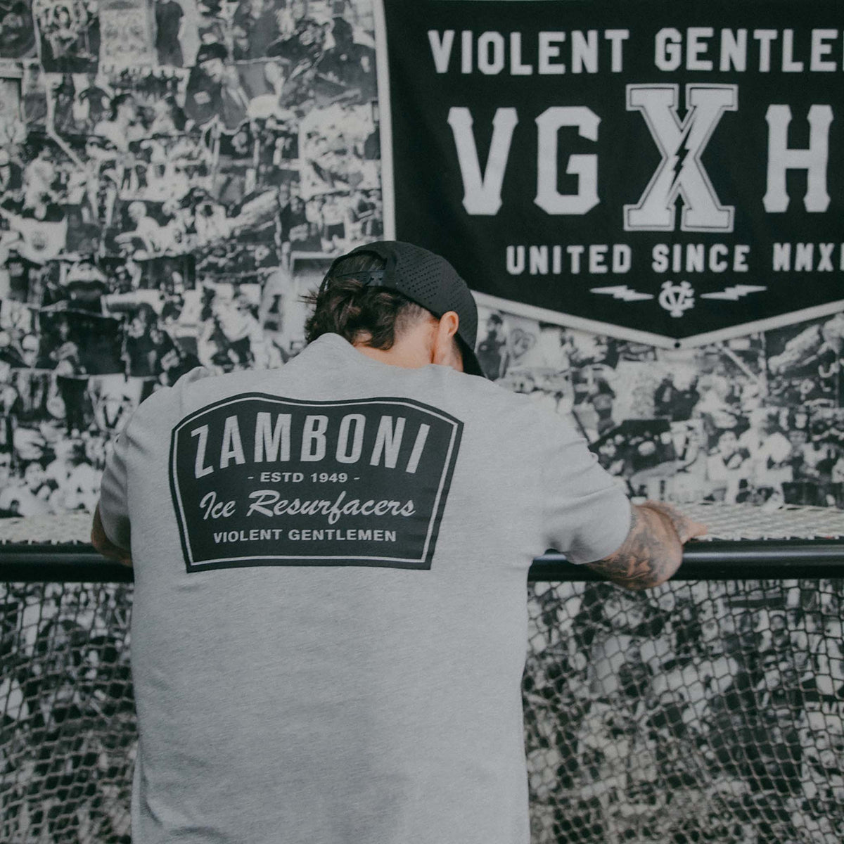 Zamboni Badge Premium Tee - Athletic Heather