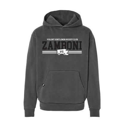 Two Line Pass Relaxed Pullover Hood - Pigment Black