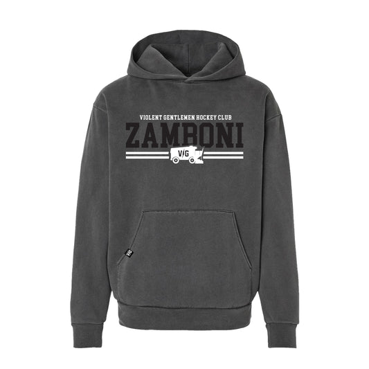 Two Line Pass Relaxed Pullover Hood - Pigment Black