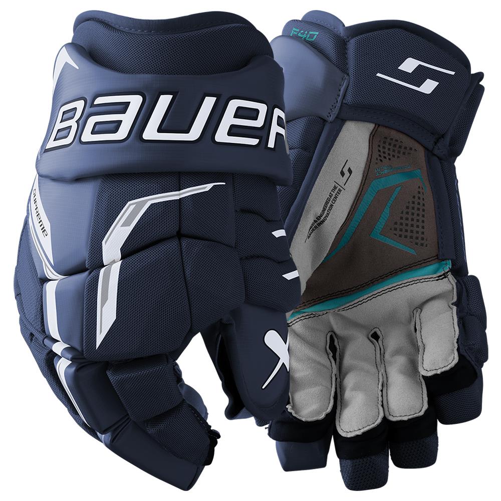 Bauer Supreme F40 Hockey Gloves - Intermediate - Navy