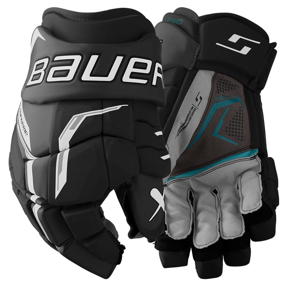 Bauer Supreme F40 Hockey Gloves - Senior - Black/White